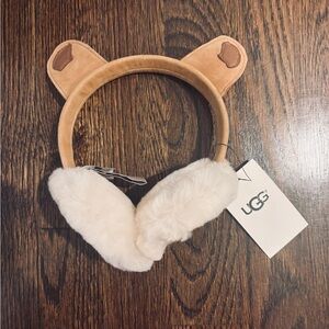 UGG Kids' Brown and Cream Bear Earmuffs